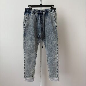 LEGOE Heritage‎ sz 1 / Med  Stonewash Denim Baggies Relaxed Fit Drawstring NWT
